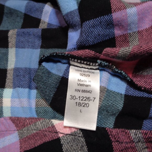 Woman Within flannel shirt size L(18/20) - Picture 8 of 9